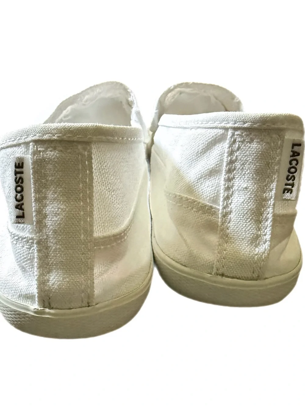 Lacoste Marice Canvas Slip On Sneakers White Women’s UK 6.5 US 8.5